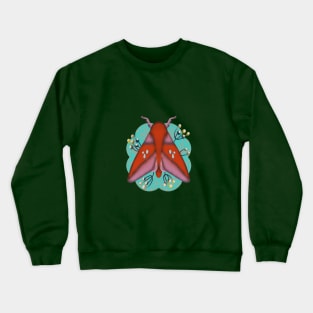 Red moth illustration Crewneck Sweatshirt